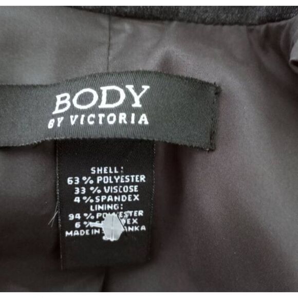 BODY BY VICTORIA CHARCOAL BLAZER SZ.S/M EUC. - Picture 5 of 6